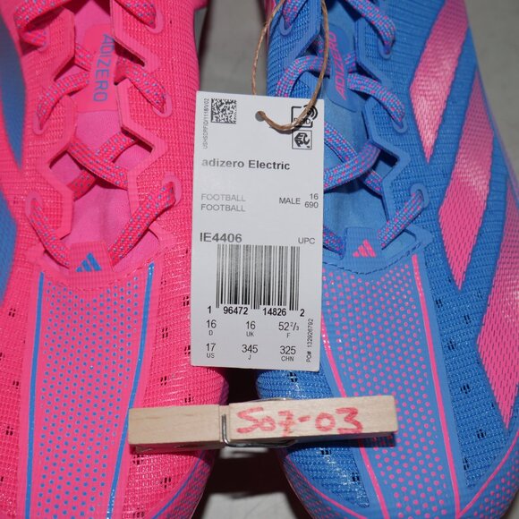 Adidas Adizero Electric Mens Size 17 Football Cleats Cotton Candy Travis Hunter - Picture 15 of 15